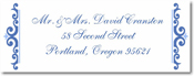 Name Doodles - Rectangle Address Labels/Stickers (Hampstead Blue)